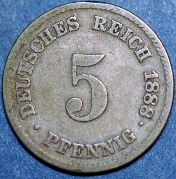 Germany Empire 5 Pfennig 1888 F KM# 3