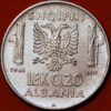 0.20 Lek 1941 Vittorio Emanuele III Italian Occupation Albania