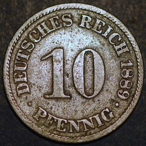 Germany Empire 10 Pfennig 1889 A KM# 4