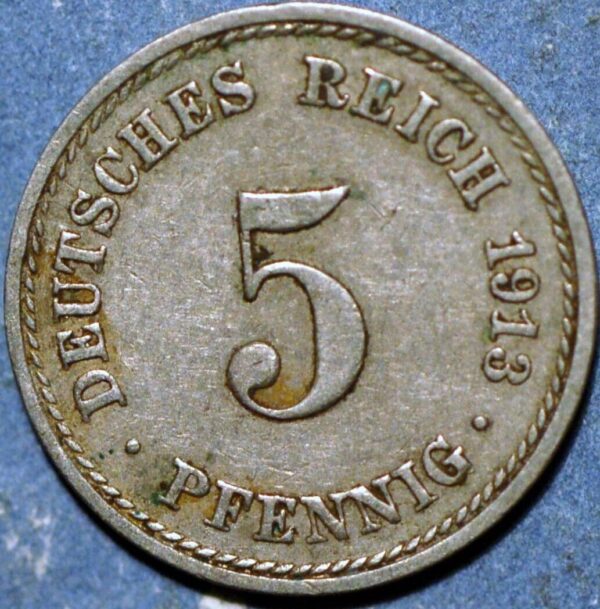 Germany Empire 5 Pfennig 1913 A KM# 11