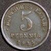 Germany Empire 5 Pfennig 1915 KM# 19