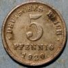 Germany Empire 5 Pfennig 1920 KM# 19