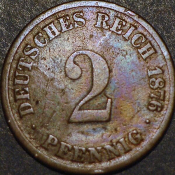 Germany 2 Pfennig 1876 D Wilhelm I KM#2