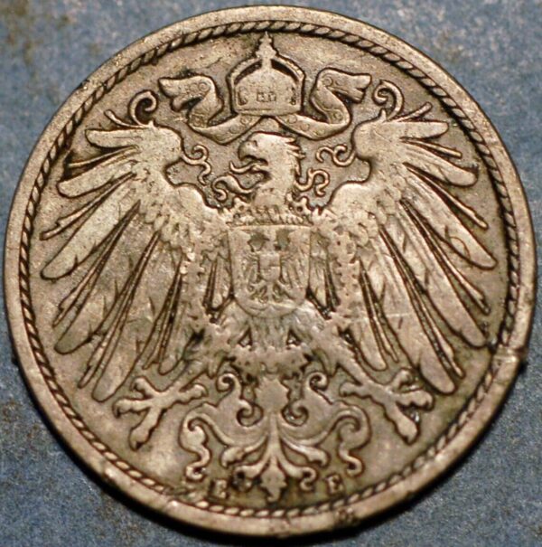 Germany Empire 10 Pfennig 1901 E Wilhelm II KM# 12 - Image 2