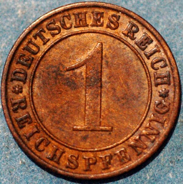 Germany Weimar Republic 1 Reichspfennig 1936 J KM# 37 - Image 2