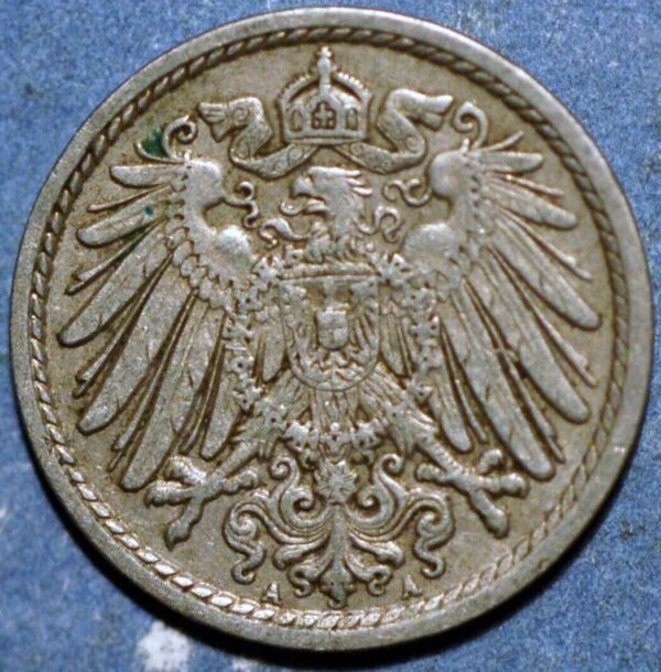 Germany Empire 5 Pfennig 1913 A KM# 11 - Image 2