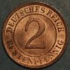 Germany Weimar Republic 2 Reichspfennig 1924 A KM# 38 - Image 2
