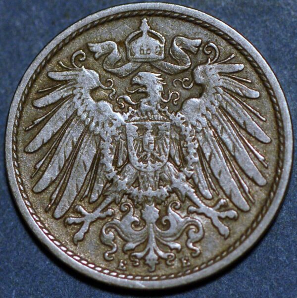 Germany Empire 10 Pfennig 1899 E Wilhelm II KM# 12 - Image 2