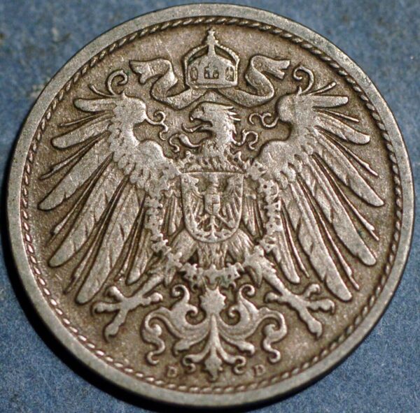 Germany Empire 10 Pfennig 1907 D Wilhelm II KM# 12 - Image 2