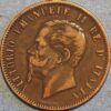10 Centesimi 1866 N Vittorio Emanuele II KM# 11 Italy - Image 2
