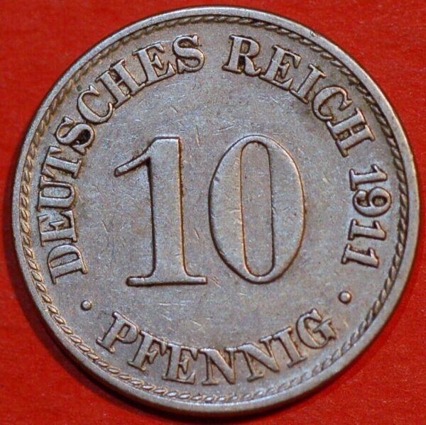 Germany Empire 10 Pfennig 1911 A Wilhelm II