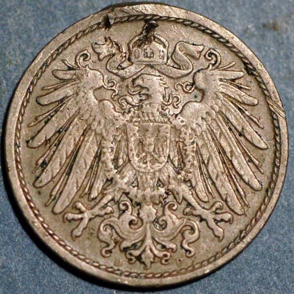 Germany Empire 10 Pfennig 1907 D Wilhelm II KM# 12 - Image 2