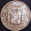 Spain 2 Peseta 1882 MS M Alfonso XII King Silver Coin - Image 2