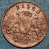 German states 3 Kreuzer 1870 Friedrich I KM# 246 - Image 2