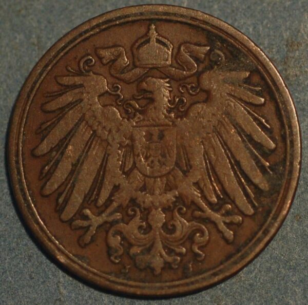 Germany 1 Pfennig 1905 J Wilhelm II KM# 10 - Image 2