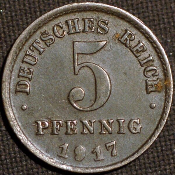 Germany Empire 5 Pfennig 1917 F KM# 19