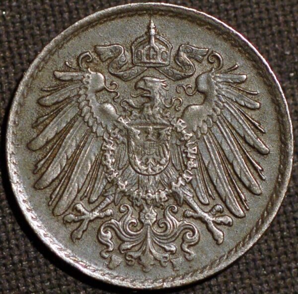 Germany Empire 5 Pfennig 1917 F KM# 19 - Image 2