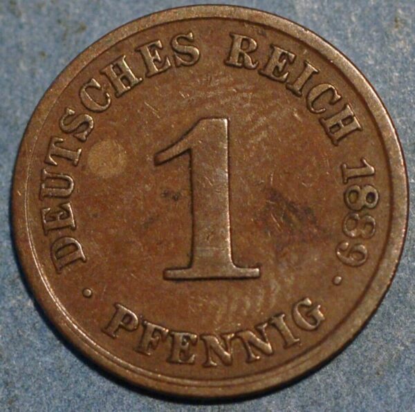 Germany 1 Pfennig 1889 J Wilhelm II KM# 1