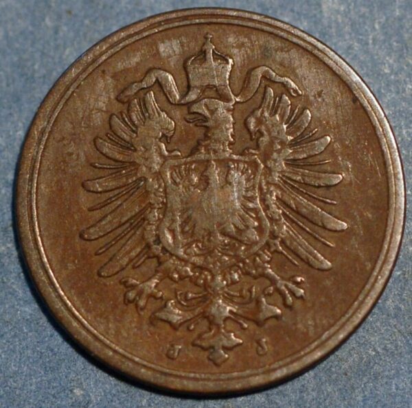 Germany 1 Pfennig 1889 J Wilhelm II KM# 1 - Image 2