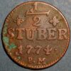 German States Julich-Berg 1/2 Stuber 1774 PM