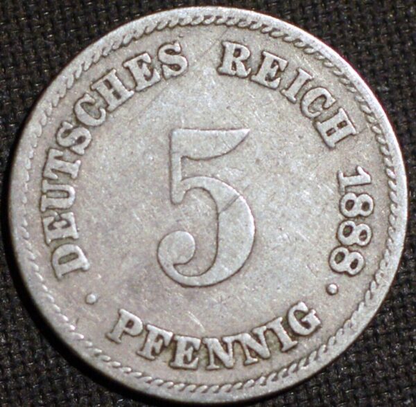 Germany Empire 5 Pfennig 1888 E KM# 3