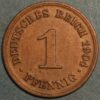 Germany 1 Pfennig 1904 D Wilhelm II KM# 10