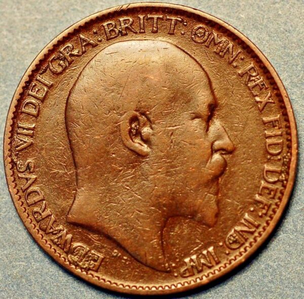 United Kingdom  Farthing 1910  Edward VII King