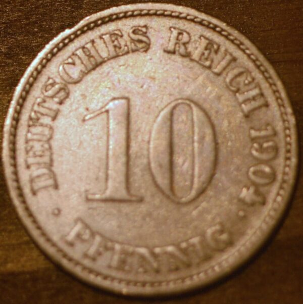 Germany Empire 10 Pfenning 1904 G  KM#12