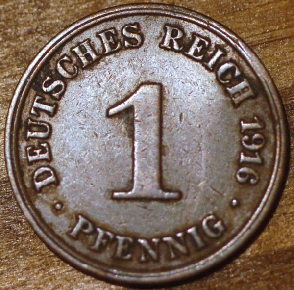 Germany Empire 1 Pfenning 1916 J  KM#10