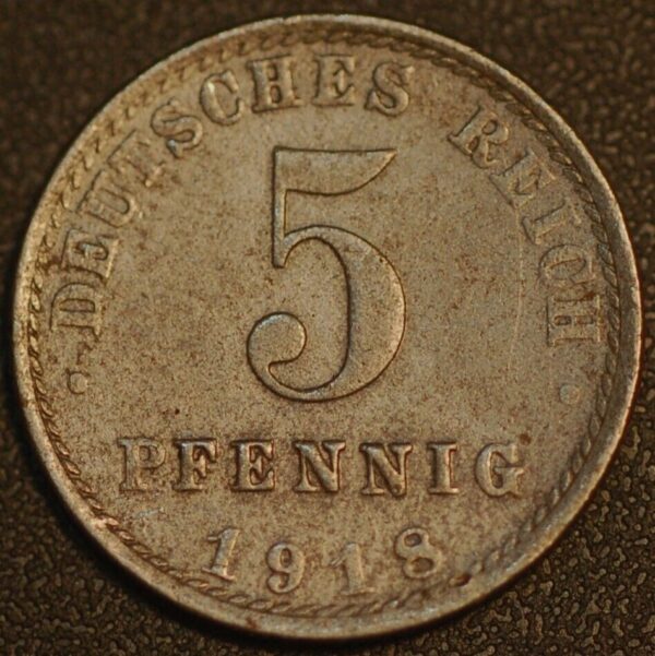 Germany Empire 5 Pfennig 1918 A KM#19