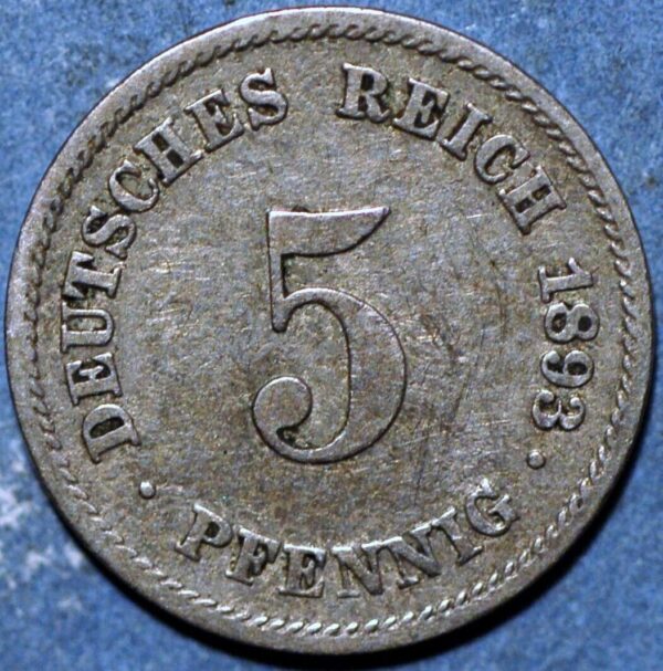 Germany Empire 5 Pfennig 1893 E KM#11