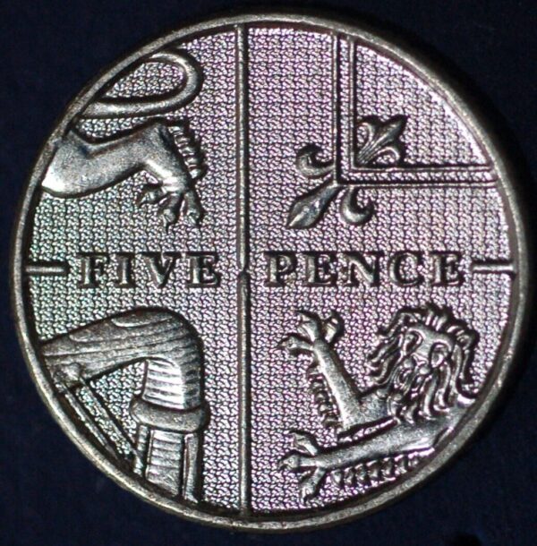 Great Britain 5 Pence 2012 KM#1109d - Image 2