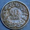 Switzerland 1/2 Franc 1903 KM# 23