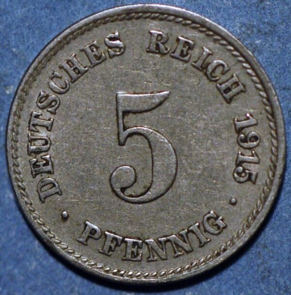 Germany Empire 5 Pfennig 1915 J KM# 11