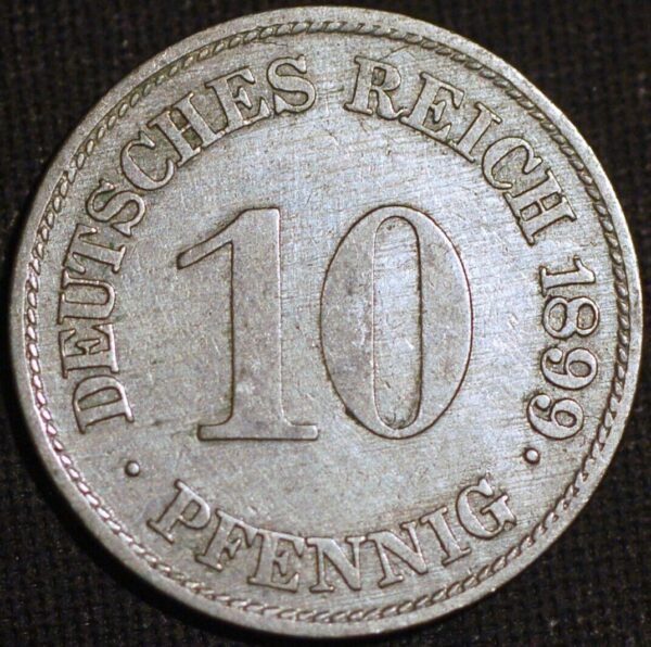 Germany Empire 10 Pfennig 1899 E Wilhelm II KM# 12