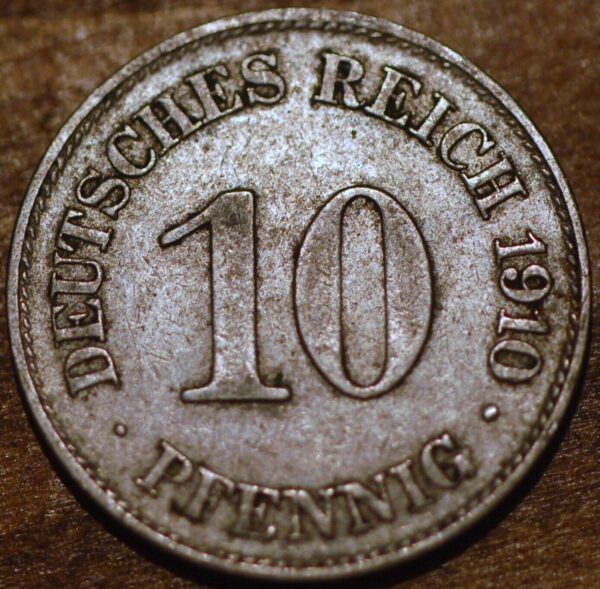 Germany Empire 10 Pfenning 1910 E  KM#12