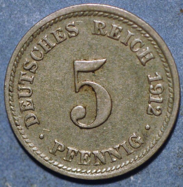 Germany Empire 5 Pfennig 1912 D KM# 11