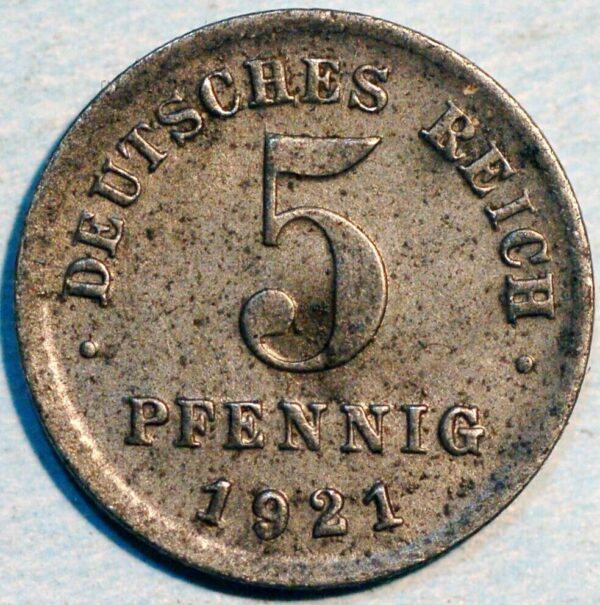 Germany Empire 5 Pfennig 1921 D KM#19