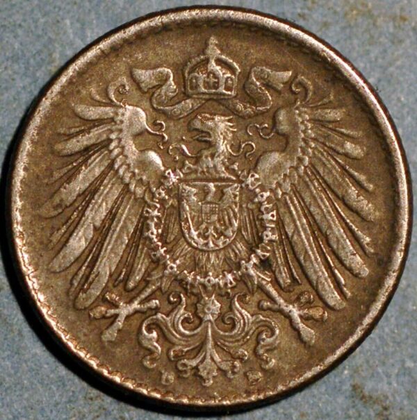 Germany Empire 5 Pfennig 1917 D KM# 19 - Image 2